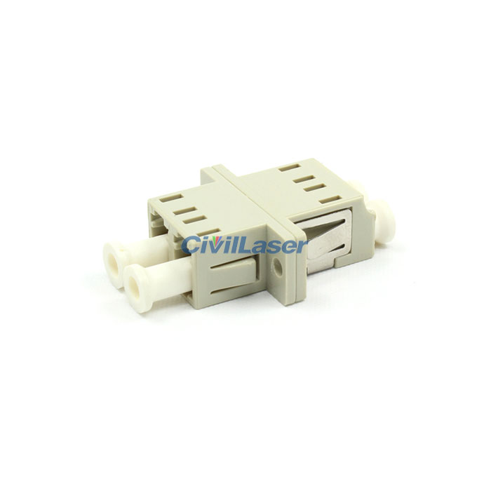 Multimode Double Core Plastic Beige LC Fiber Optic Adapter